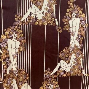 Leonardo Strassi 70s Art Deco long sleeve button down novelty print shirt sz Lg